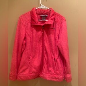 Free Country Hot Pink Fleece Zippered Jacket Women’s Size Large